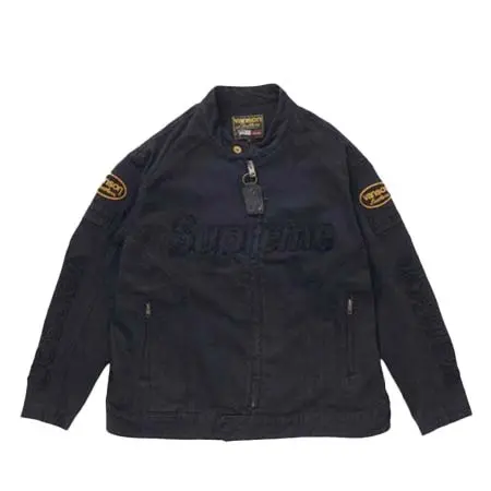 Supreme(シュプリーム) 2022AW Vanson leathers Cordura Denim Jacket Black