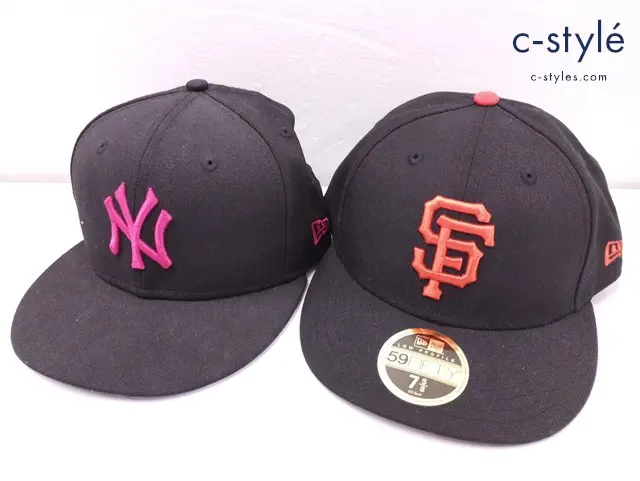 NEW ERA ニューエラ キャップ 7 1/2 7 5/8 ブラック 59FIFTY MLB ニューヨークヤンキース サンフランシスコジャイアンツ