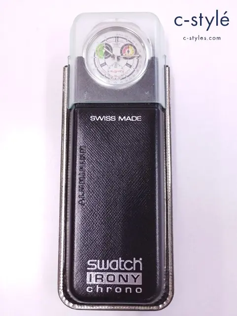 Swatch スウォッチ ブルー×シルバー クォーツ クロノグラフ YCS1002