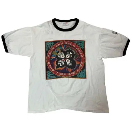 BAND T-SHIRT(バンドTシャツ) 90s KISS キッス リンガーTシャツ