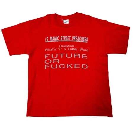 BAND T-SHIRT(バンドTシャツ) 90s Manic Street Preachers Future Or Fucked
