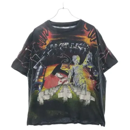 BAND T-SHIRT(バンドTシャツ) 90s METTALICA MASTER OF PUPPETS AOP