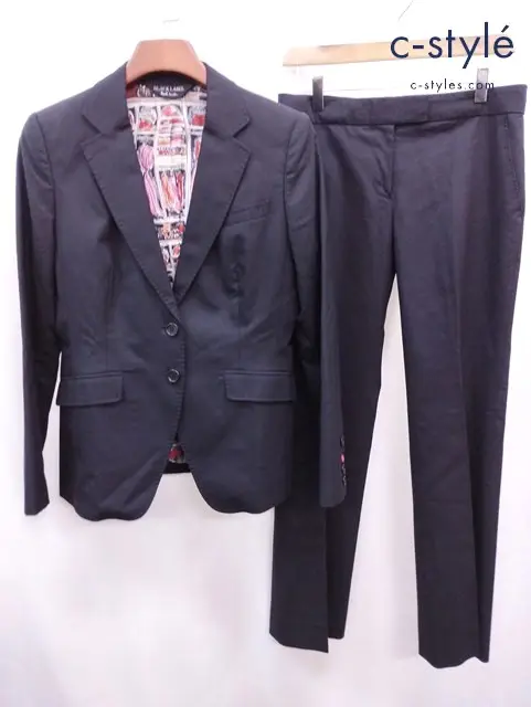 Paul Smith BLACK LABEL ポールスミスブラックレーベル 2Bジャケット 42 パンツ 40 ブラック レディース