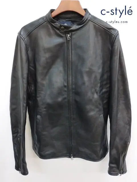 nano universe ナノユニバース シングルライダースレザージャケット XL ブラック BA91LOW001SH