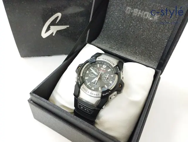 CASIO カシオ G-SHOCK 腕時計 ブラック×シルバー GS-1000J ソーラー充電式