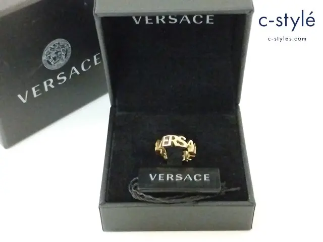 VERSACE ヴェルサーチェ ロゴリング ゴールド イタリア製 指輪