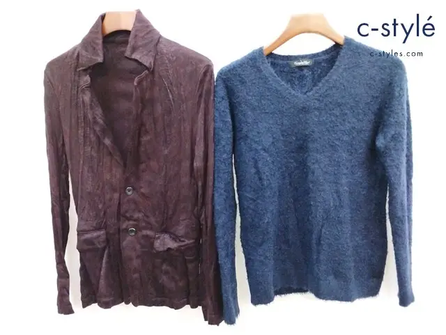 Tornado Mart トルネードマート ニット ジャケット L ネイビー レッド 計2点