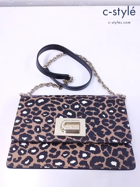 FURLA フルラ レオパードショルダーバッグ ブラウン系 レディース