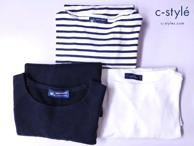 SAINT JAMES セントジェームス ボートネック 長袖Tシャツ ニット セーター M ML 計3点