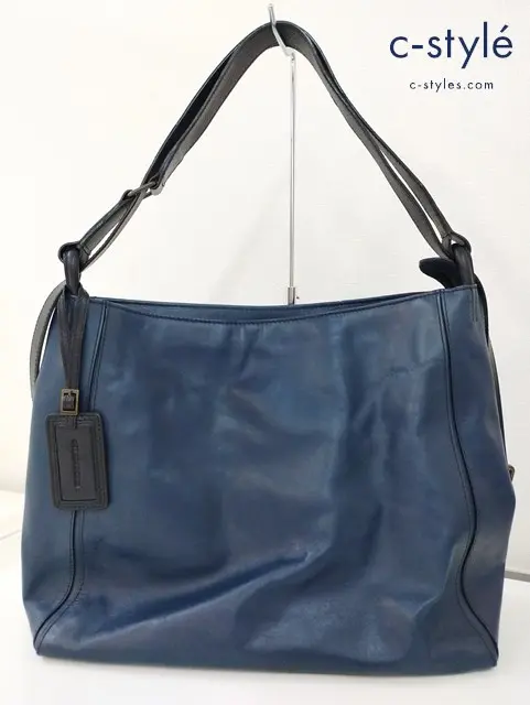 MOTHERHOUSE マザーハウス ショルダーバッグ ネイビー レザー