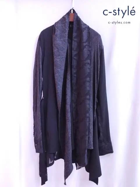 kiryuyrik キリュウキリュウ シャツ ブラック CrazyPattern StoalShirts KO-HB20-906