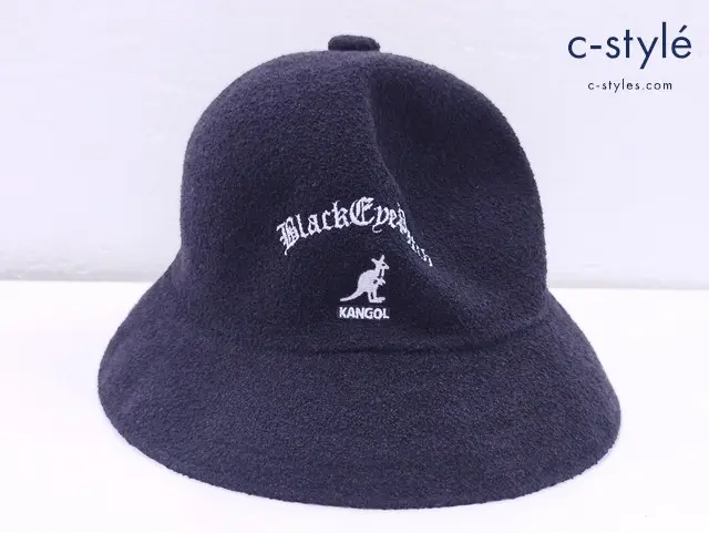 BLACK EYE Patch×KANGOL ブラックアイパッチ×カンゴール バケットハット XL ブラック 0397BC