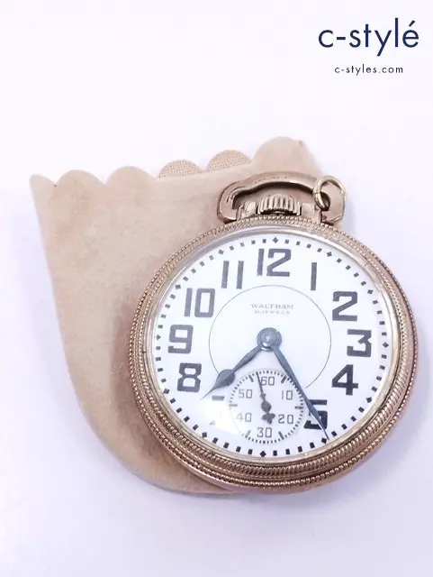 WALTHAM ウォルサム 21JEWELS 懐中時計 ゴールド Riverside 21J 手巻き