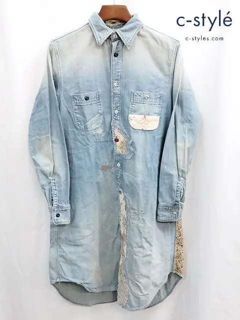 KAPITAL キャピタル パッチワークデニムシャツワンピース S（1） インディゴ 綿100％ レディース