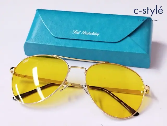 TMT ティーエムティー サングラス ゴールド ティアドロップ