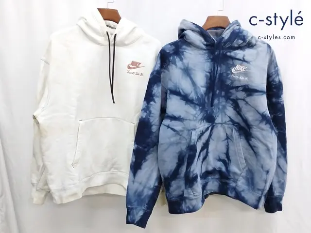 NIKE ナイキ フーディー XXL ネイビー系 ホワイト系 AS M COTTON ED LS HOODIE CW4319-210