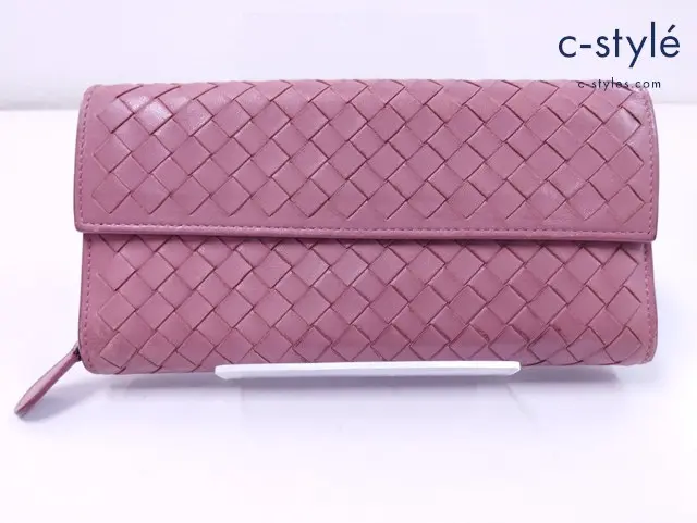 Bottega Veneta ボッテガ・ヴェネタ 長財布 ピンク イタリア製