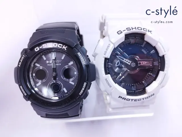 CASIO カシオ 腕時計 ホワイト ブラック G-SHOCK GA-110GW AWG-M100BW クォーツ
