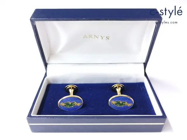 ARNYS アルニス カフスボタン ゴールド×ブルー系