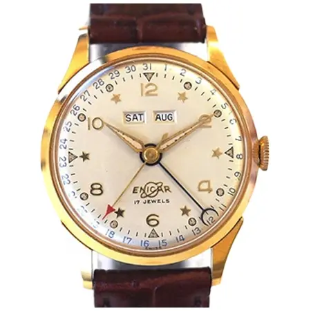 ENICAR(エニカ) ヴィンテージ 1950年代 トリプルカレンダー ポインターデイト 機械式手巻き