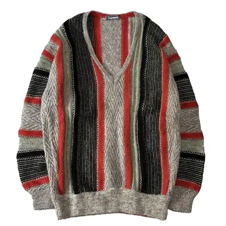 ISSEY MIYAKE MEN(イッセイミヤケメン) ヴィンテージ 80s 本人期 筆タグ 3D ニット