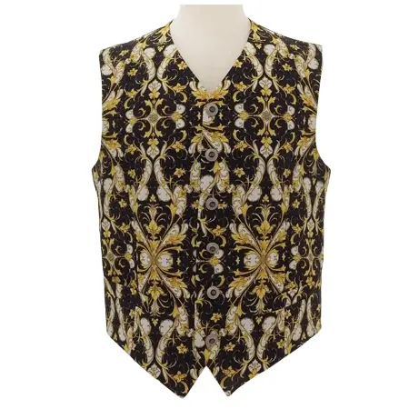 VERSACE(ヴェルサーチ) ヴィンテージ バロックパターンロゴボタンベスト