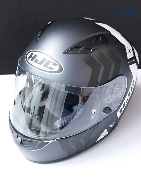 HJC エイチジェーシー ヘルメット M 57-58cm ブラック×ホワイト CS-15 MARTIAL
