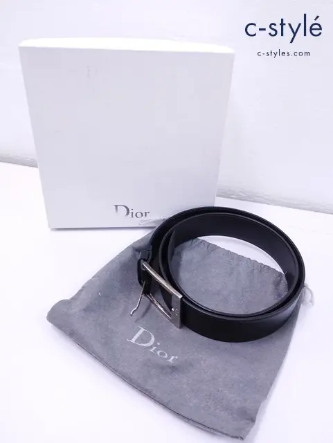 Dior ディオール レザーベルト 90 ブラック 06BM 0056