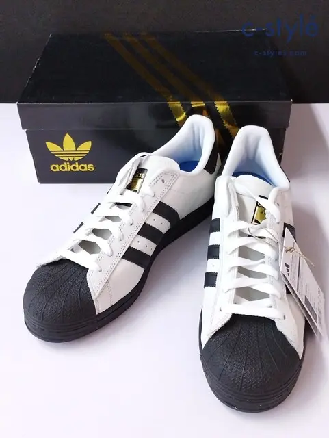 adidas アディダス スニーカー 29cm ホワイト×ブラック JH8138 ローカット