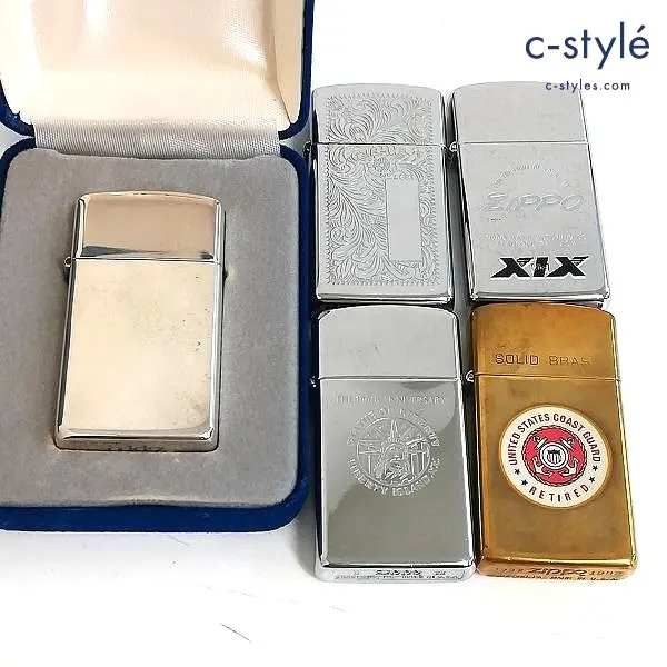 ZIPPO ジッポー オイルライター 喫煙具 Slim スリム THE 100th ANNIVERSARY STATUE OF LIBERTY 他 計5点