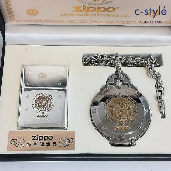 ZIPPO ジッポー オイルライター 喫煙具 特別限定品 No.0157 シルバー 2007 自由の女神 懐中時計
