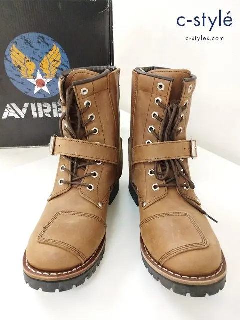 AVIREX アヴィレックス ライダースブーツ 23cm ブラウン AV2100 レディース
