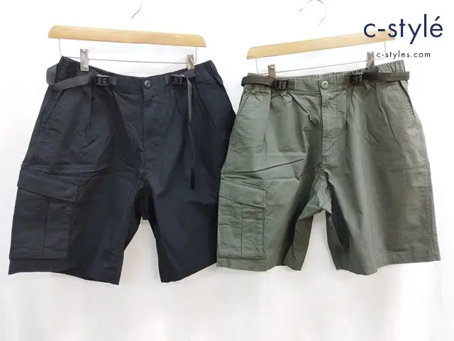 GRAMICCI×BEAMS グラミチ×ビームス ハーフカーゴパンツ L ブラック カーキ GMP-21S1733