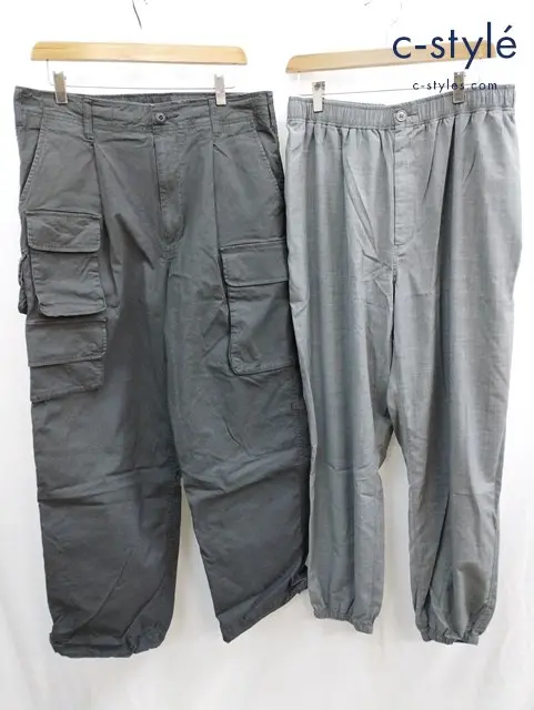 BEAMS ビームス パンツ L グレー チャコールグレー TEIJIN