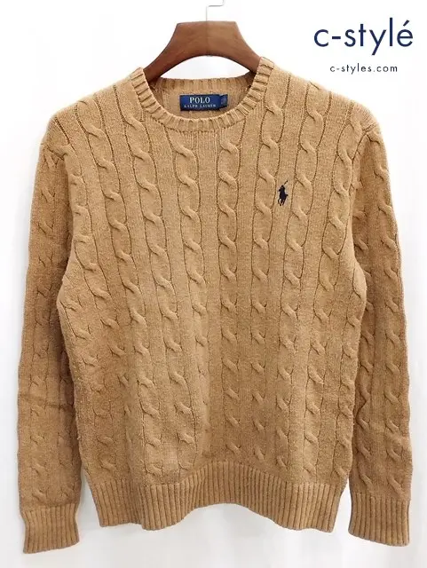 POLO RALPH LAUREN ポロラルフローレン ニット XS ブラウン ポニー刺繍