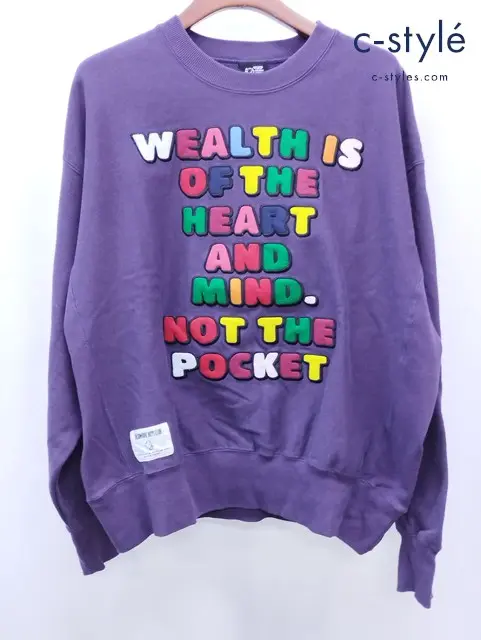 BILLIONAIRE BOYS CLUB ビリオネアボーイズクラブ スウェットトレーナー XL パープル BBCJP231K001