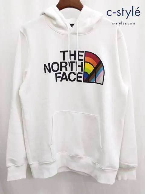THE NORTH FACE ノースフェイス パーカー L ホワイト PRIDE PO HOODIE
