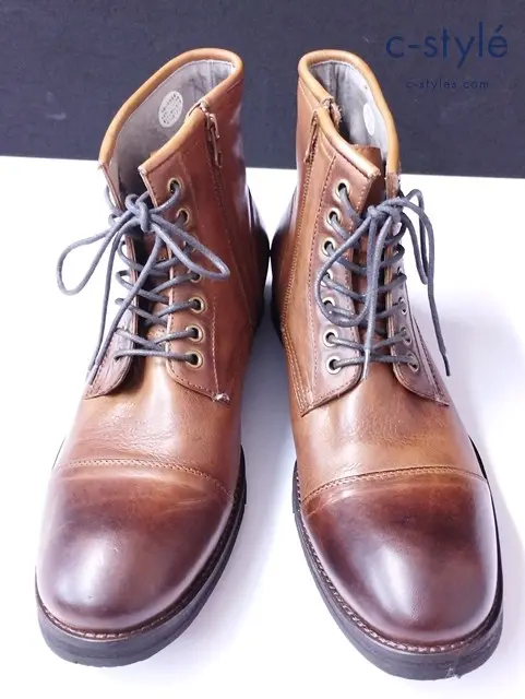 RAUDI ラウディ ショートブーツ 43 ブラウン R-61201 レースアップ