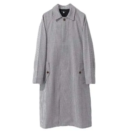 act’m(アクトム) ガンクラブチェック ビッグシルエットバルカラーコート