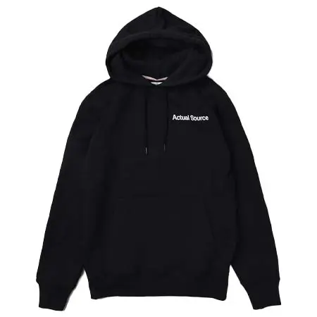 ACTUAL SOURCE(アクチュアルソース) Extended Wear Hoodie (Black)
