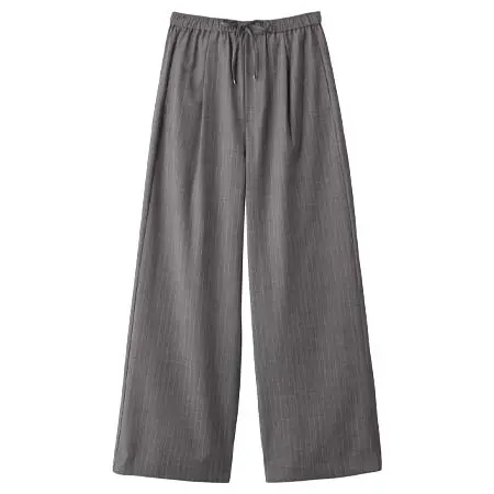 ADAWAS(アダワス) ピンストライプ ウーヴン ドローストリング パンツ