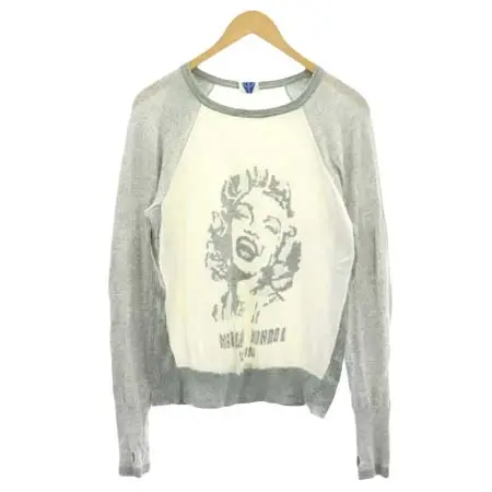 ADONUST.Y(アドナスティー) ADONUST.Y ×Insonnia Marilyn Monroe ロングスリーブ ラグランコットンニット カットソー 長袖