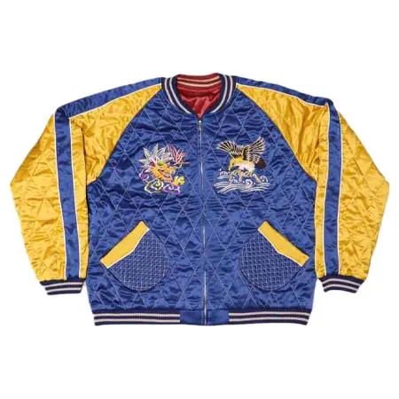 A Elegantes SAPEur(アエレガンスサプール) SNVG REVERSIBLE SOUVENIR JACKET BURGUNDY/BLUE