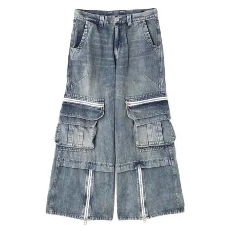 A.F ARTEFACT(エーエフアーティファクト) Denim Cargo Zip Buggy Pants