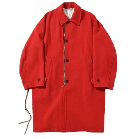 ANEI(アーネイ) ROUND COAT TWEED -RED-