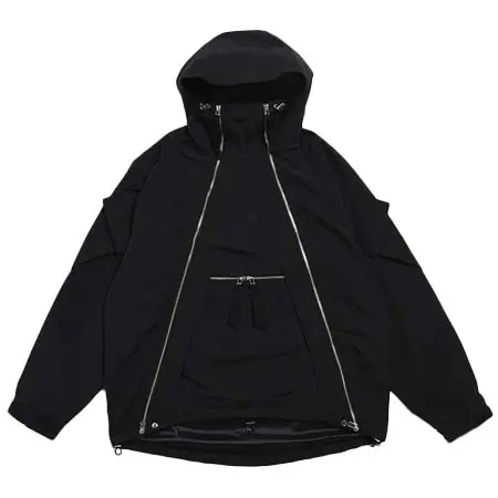 ANEI(アーネイ) DIAG PARKA -BLACK-
