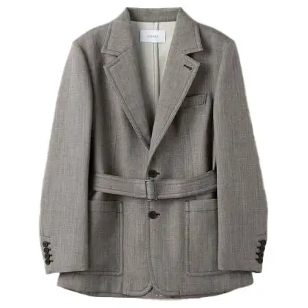 ASTRAET(アストラット) シャークスキン ベルテッド テーラードジャケット