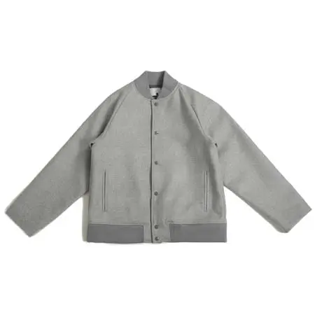 ATHA(アタ) ダブルメルトン スタジアムジャケット グレー フリーサイズ DOUBLE MELTON STADIUM JACKET GRAY