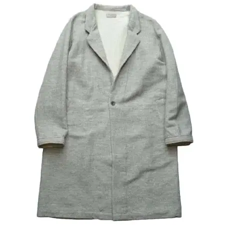 AUGUSTE-PRESENTATION(オーギュスト プレゼンテーション) pajama look ウール/綿 2重織 スタンドカラーコート AUPJAW001