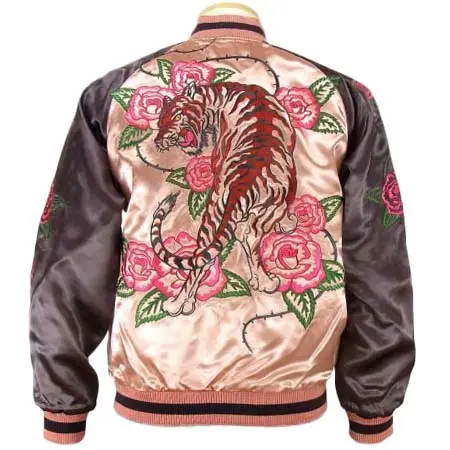 BackStreetCrawler(バックストリートクロウラー) BSJ-001 レッドタイガー刺繍スカジャン